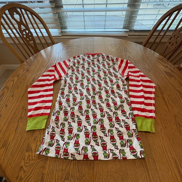 Hanna Andersson Grinch Stripe Organic Cotton Pajama Top Long John Adults M - Picture 7 of 7